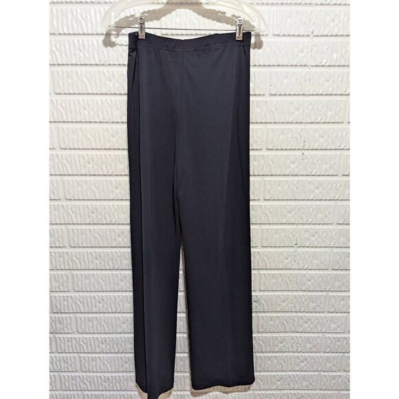 DKNY Women's Dark Navy Blue Soft Knit Straight Leg Pull On Pants Size S - Picture 1 of 7